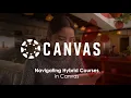 Navigation Tutorial Hybrid Courses in Canvas