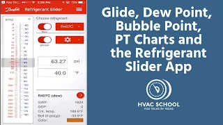 Glide Dew Point Bubble Point PT Charts and the Refrigerant Slider App