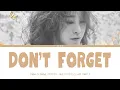 BAEK JI YOUNG (백지영) - Don't Forget (Iris OST Part 1) (Lyrics Han/Rom/Eng)