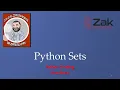 Python 23 Step-wise Python Sets Level By ZAK