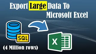 SQL export large data to excel with this simple trick