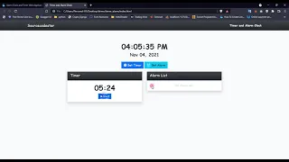 Alarm Clock and Timer Web Application using JavaScript DEMO