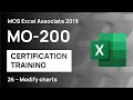 How to add data series to charts switch in Excel MO-200 MOS Excel Associate 2019