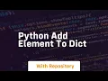 python add element to dict