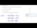 IB SL Arithmetic Sequences Paper 1 Section A Example