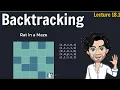 Backtracking - Rat in a Maze C Placement Course Lecture 18 1
