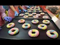 Download Lagu 매일완판! 수제 레인보우 베이글, 크림치즈 / organic rainbow bagel, cream cheese - korean street food