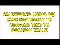 Salesforce Using SQL CASE statement to convert TEXT to BOOLEAN value