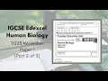 Download Lagu 2023 November Paper 1 IGCSE Human Biology (4HB1) || Part 2 of 2 (Q5-Q7)