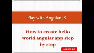 Tutorials for Beginners Hello World app in Angular JS 6 step by step