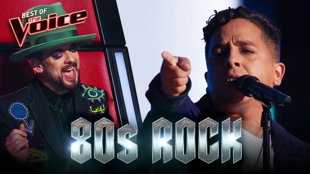 Incredible 80s ROCK ANTHEMS in the Blind Auditions of The Voice 🤘 | Top 10