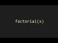 Creating the factorial function in js