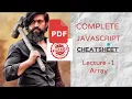 JavaScript Array Methods JAVASCRIPT CHEATSHEET