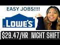 EASY EARN UP TO 29 PER HOUR AT LOWES WORK FROM HOME NIGHT SHIFT FULL TIME POSITIONS