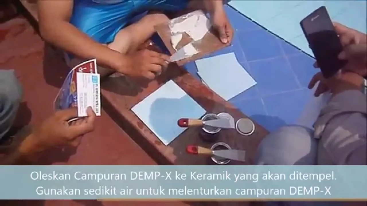 Dempul Bak Air Keramik dengan DEMP-X Perekat Extreme - Lem Epoxy Serbaguna