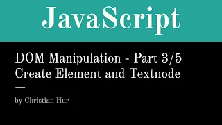 JavaScript - Part 3 DOM Manipulations