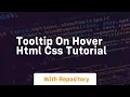 Tooltip on hover html css tutorial