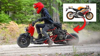 180HP Scooter is Finished CBR 1000 Honda Ruckus REPSOL Edition