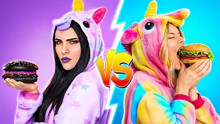 КТО КРУЧЕ? РАДУЖНЫЙ vs ФИОЛЕТОВЫЙ ЕДИНОРОГ!  DIY-Крафты и Преображения