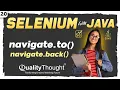 Navigation Commands Methods in Selenium - Selenium with Java Tutorial for Beginners Session