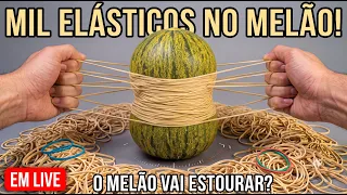 🔴 FALTA POUCO PRA ESTOURAR! 😱 Quantos elásticos o melão aguenta?   🔴AO VIVO