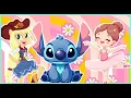 Coloring Pages STITCH APPLEJACK BALLERINA SUMMER FLOWERS - SUMMER FAVOURITES