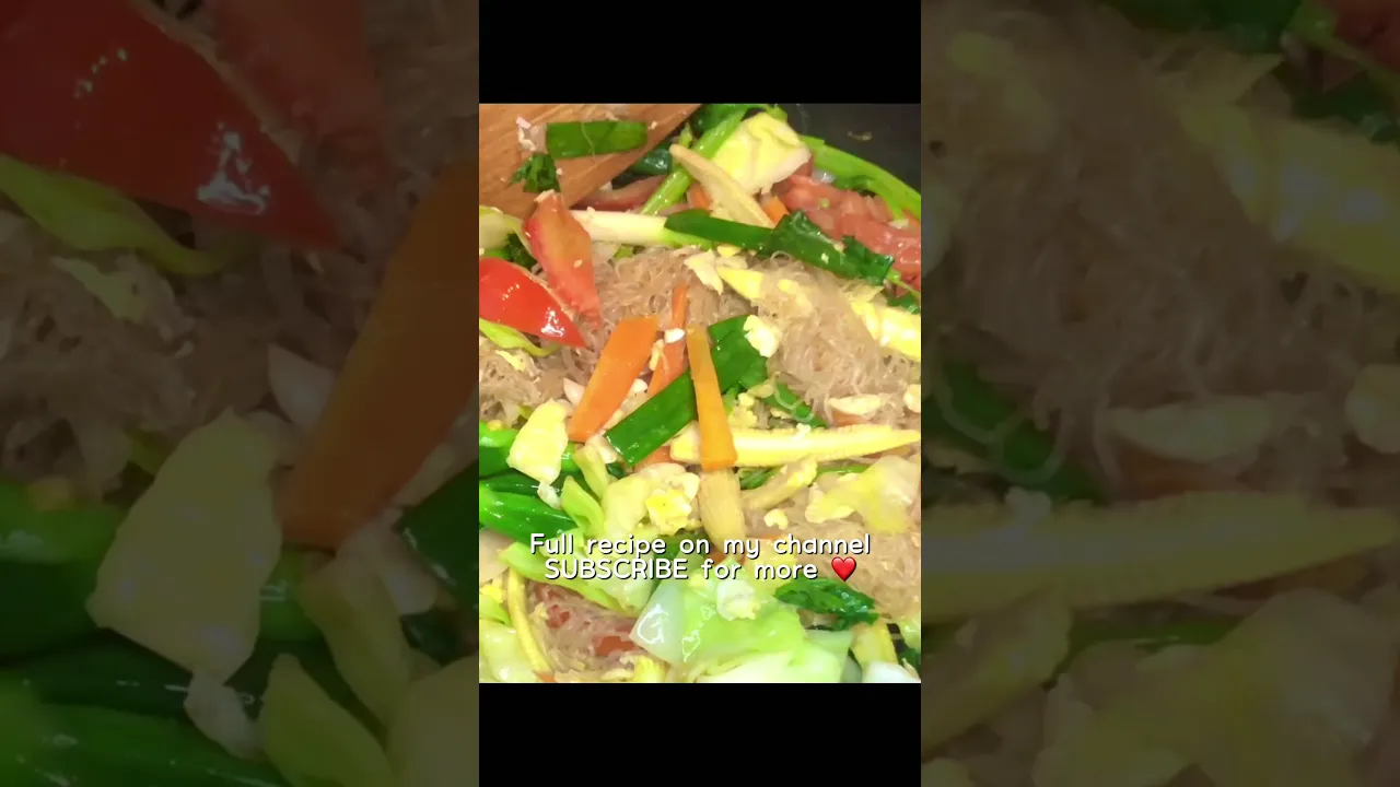 A Comfort Asian Dish - Stir Fry Glass Noodles   #shorts