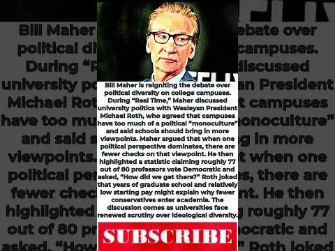 Bill Maher SLAMS One-Sided Politics on College Campuses!