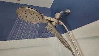 Moen Verso Brushed Nickel Eight Function 7 Wide Spray Shower Head and Detachable Handshower Combo
