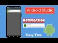 How to create Notification in Android Android Studio Beginners Tutorial