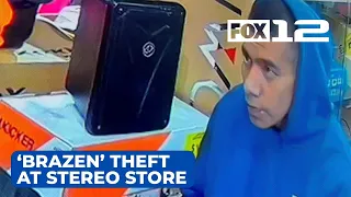 Gresham stereo store owner asks for help after brazen theft caught on camera