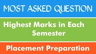 Highest Mark in Each Semester Problem - 7 Placement Preparation Java C Python
