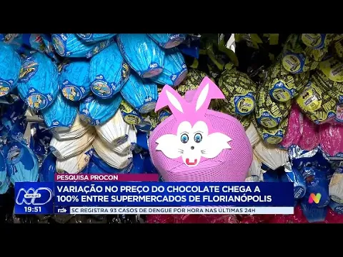 Pesquisa do Procon: variação de preços de chocolate chega a 100% em Florianópolis