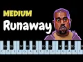 Download Lagu Runaway - Kanye West INTERMEDIATE Piano tutorial (INTRO)