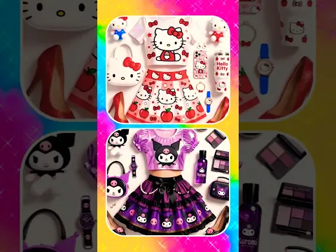 Hello Kitty 🩷 Vs kuromi 💜  Lisa Or Lena #purple #pink #tiktok #shorts #viral #hellokitty #kuromi #vs