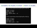 Python Program to convert decimal to binary Binary to decimal Automate the binary to decimal ver