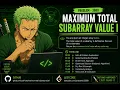 LeetCode 3689 Maximum Total Subarray Value I Explained with C