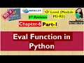 o level python chapter 6 part 1 m3r5 eval function in python hindi