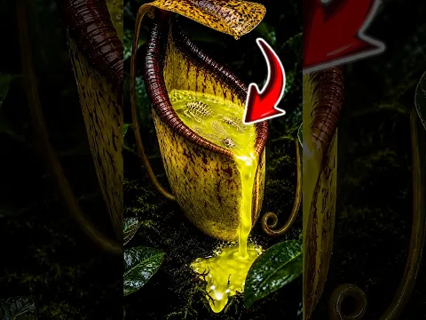 O ácido da planta carnívora brilha no escuro?!😱 #shorts
