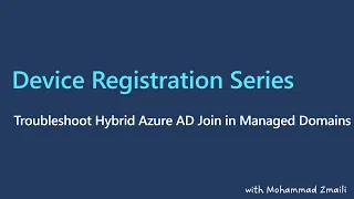 Troubleshoot Hybrid Azure AD Joined devices in Managed domains