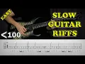 Download Lagu 20 Guitar Riffs SLOWER Than 100 Bpm - (Almost Easy)
