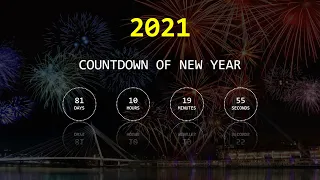 Simple Countdown Clock Using HTML CSS JAVASCRIPT Countdown of NEW YEAR 2021 countdown