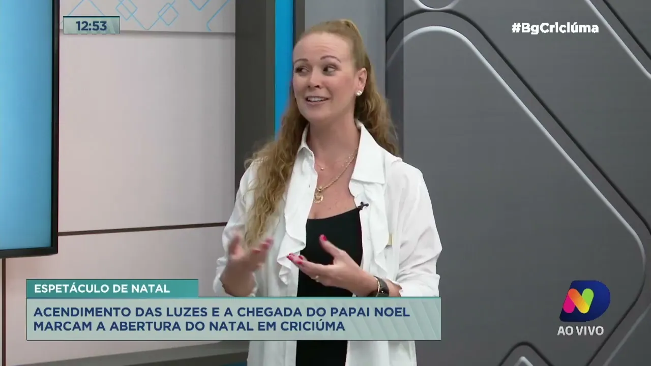 Acendimento das luzes e a chegada do Papai Noel marcam a abertura do Natal em Criciúma