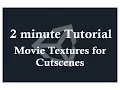 Unity Quick Script - Movie Textures for Cutscene with