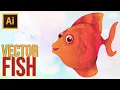Adobe Illustrator Tutorial How to Draw Fish Vector Part 2