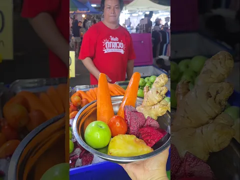ผักผลไม้กว่า 10 อย่าง‼️ผักผลไม้สกัด น่ากินมาก🥕 พิกัดถนนคนเดินพิษณุโลก😋#StreetfoodThai #พิษณุโลก