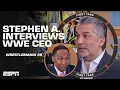 Stephen A interviews WWE CEO Nick Khan about WrestleMania 39 First Take