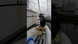 We made it to Panama! Time to SCRUB #Westmarine #westmarineambassador #sailingbyefelicia