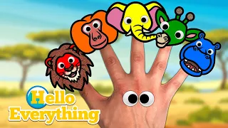 Rainbow Safari Animals Finger Family | Kids Songs and Nursery Rhymes