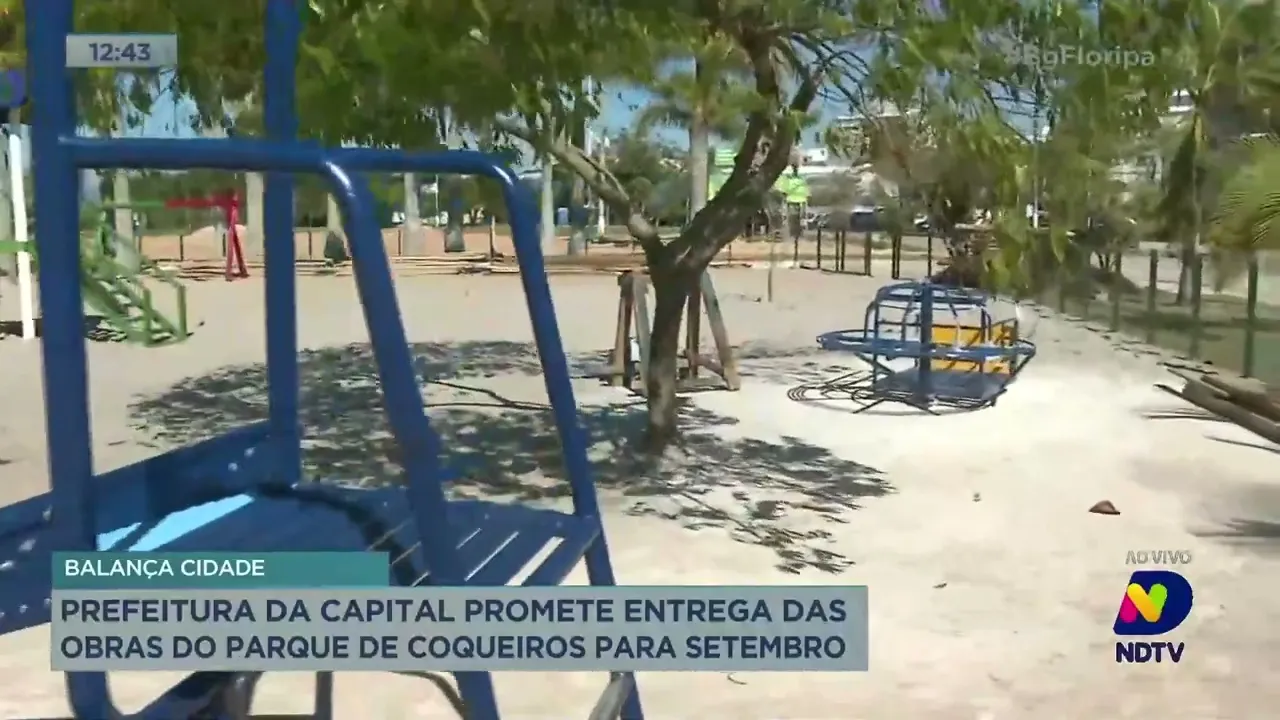 Prefeitura de Florianópolis promete entrega das obras do Parque de Coqueiros para setembro